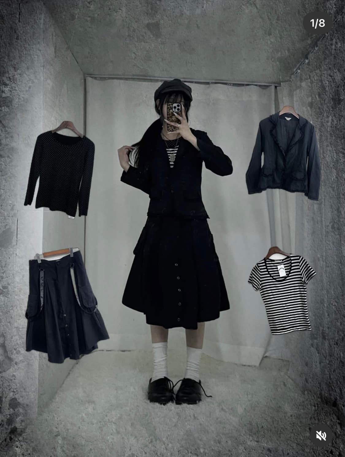 무채색 데일리 니혼진 도쿄 아카이브깔 코디세트  상품이미지1