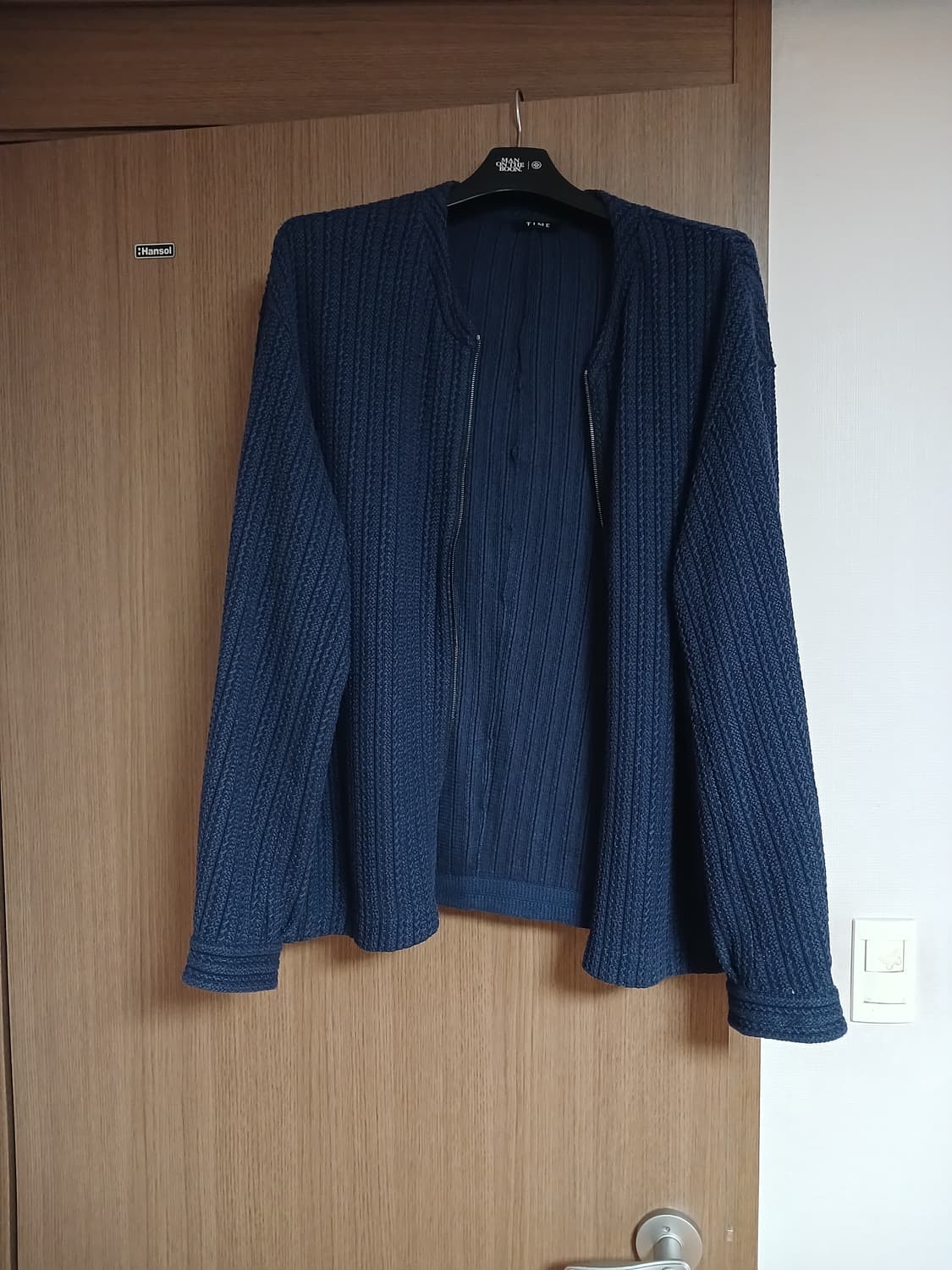 타임옴므 남성 실크혼방 배색 가디건110  상품이미지2