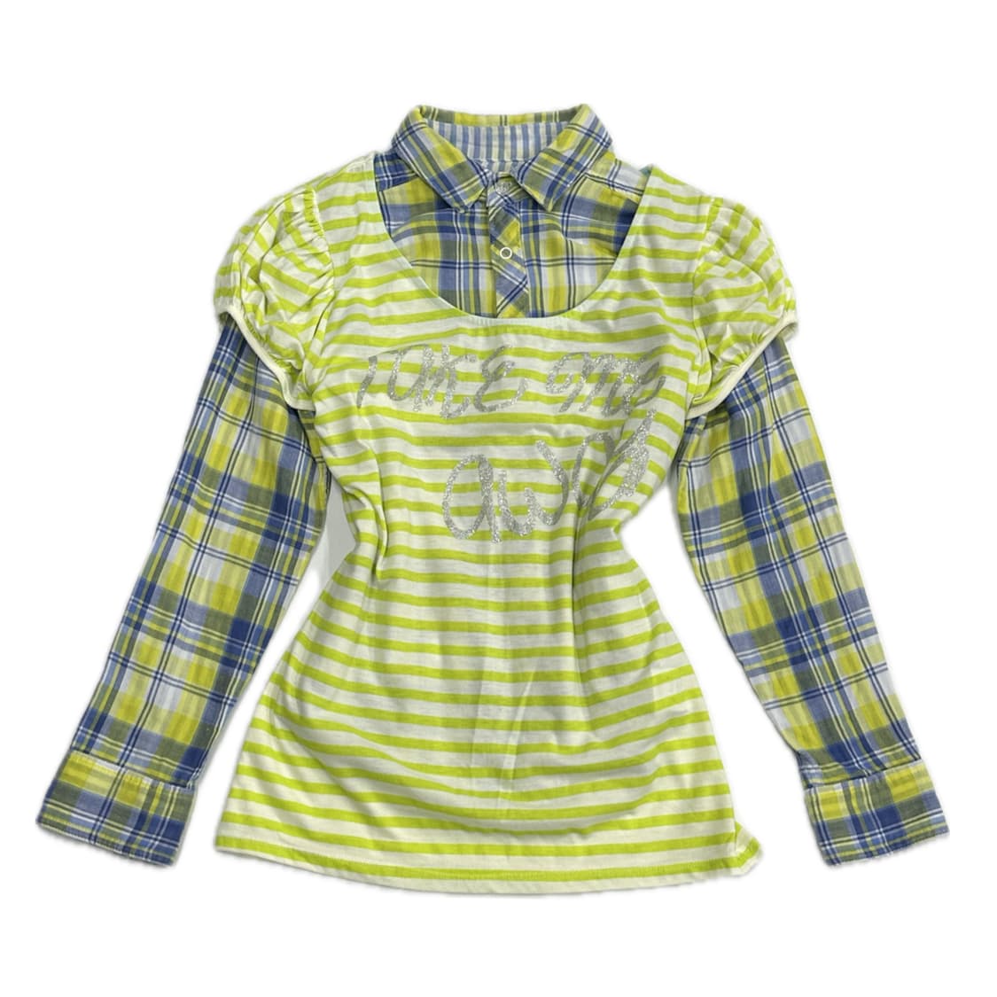 💫데코라 괴짜룩 코디세트💫 셔츠 체크 퍼프 반팔 코디세트  상품이미지2