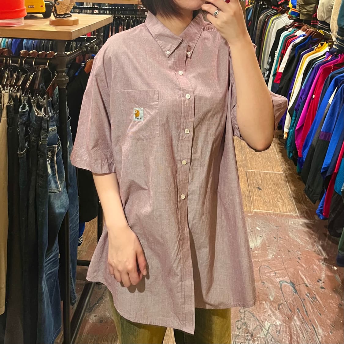 [HI] 칼하트 반팔 셔츠 레드 상품이미지1