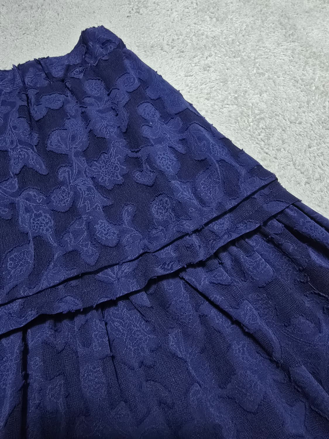 Anna sui 안나수이 네이비 자카드 롱 스커트 상품이미지4