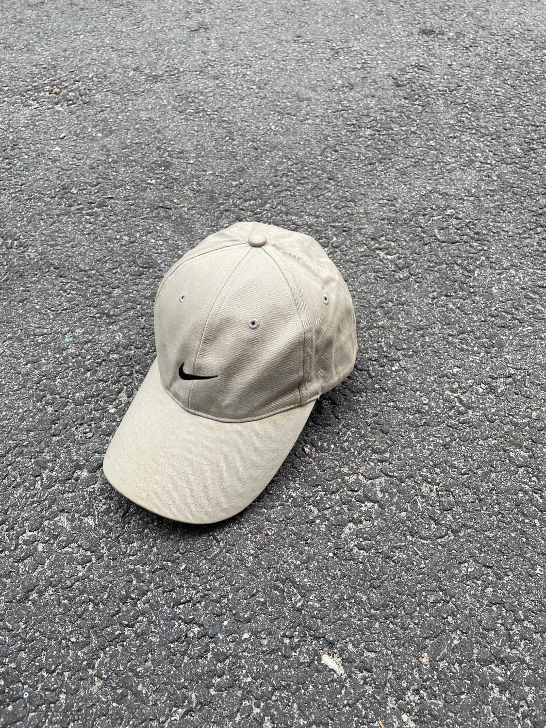 00s 나이키 베이지 싱글 스우시 올드스쿨 볼캡 모자 상품이미지4
