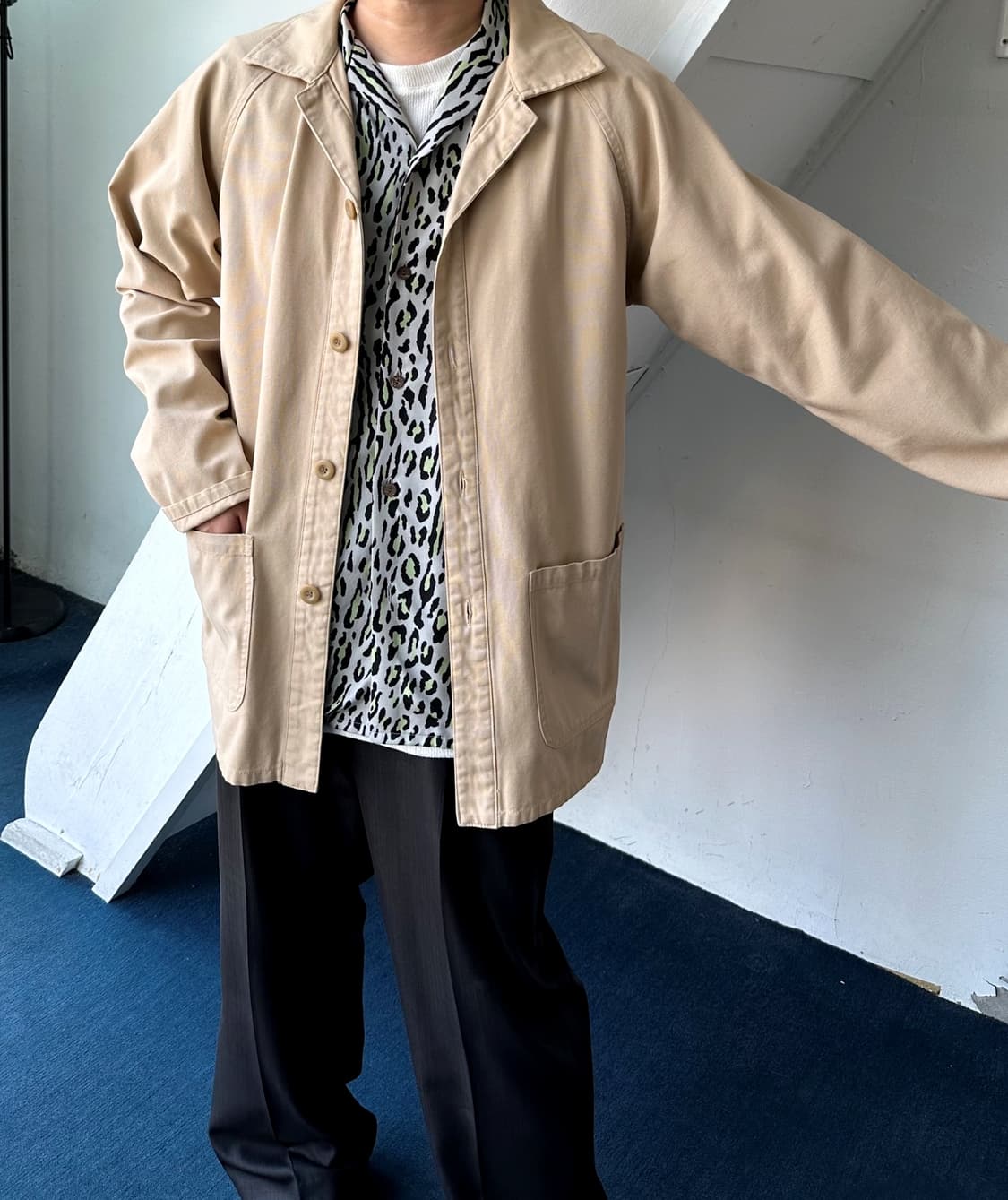 Heavy cotton canvas worker coat 상품이미지7