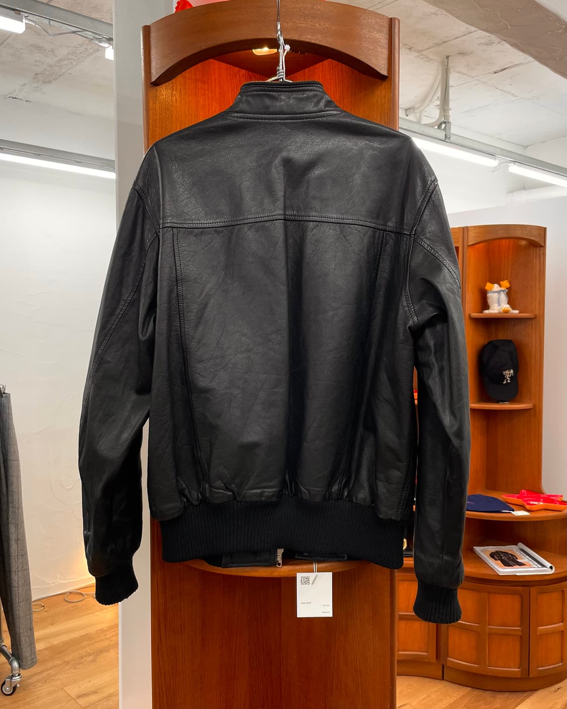 [M] 80s 레더 블루종 자켓 상품이미지8