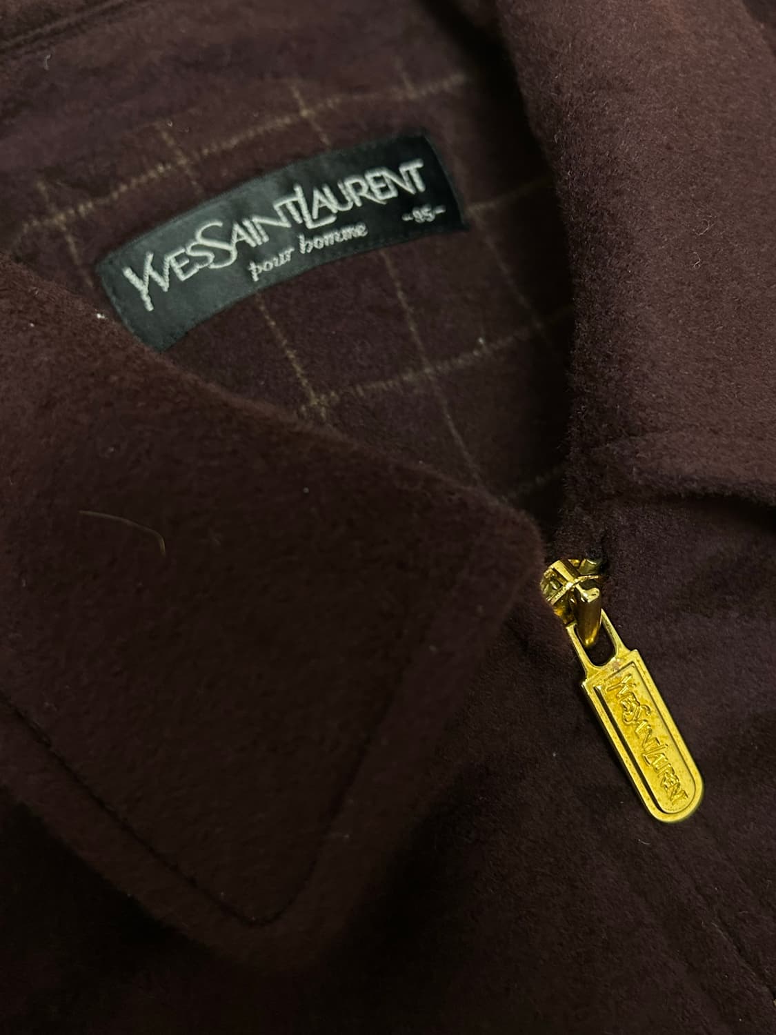 입생로랑 뿌르 옴므 딥퍼플 캐시미어 집업 자켓 상품이미지5