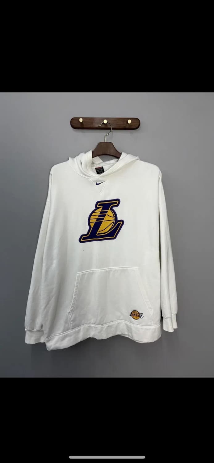 나이키 LA 레이커스 센터 스우시 화이트 후드티 H2232 상품이미지2
