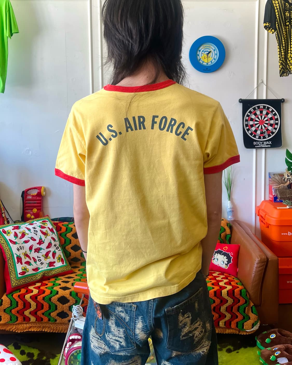 Early 2000s Buzz Ricksons Ringer T-Shirt 상품이미지3