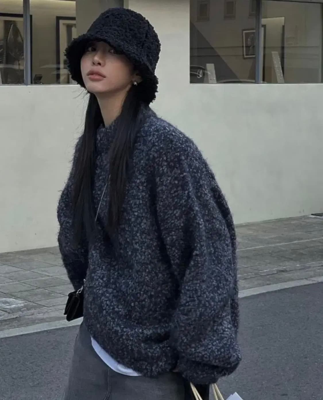 트리밍버드 푸들니트 그레이 상품이미지1