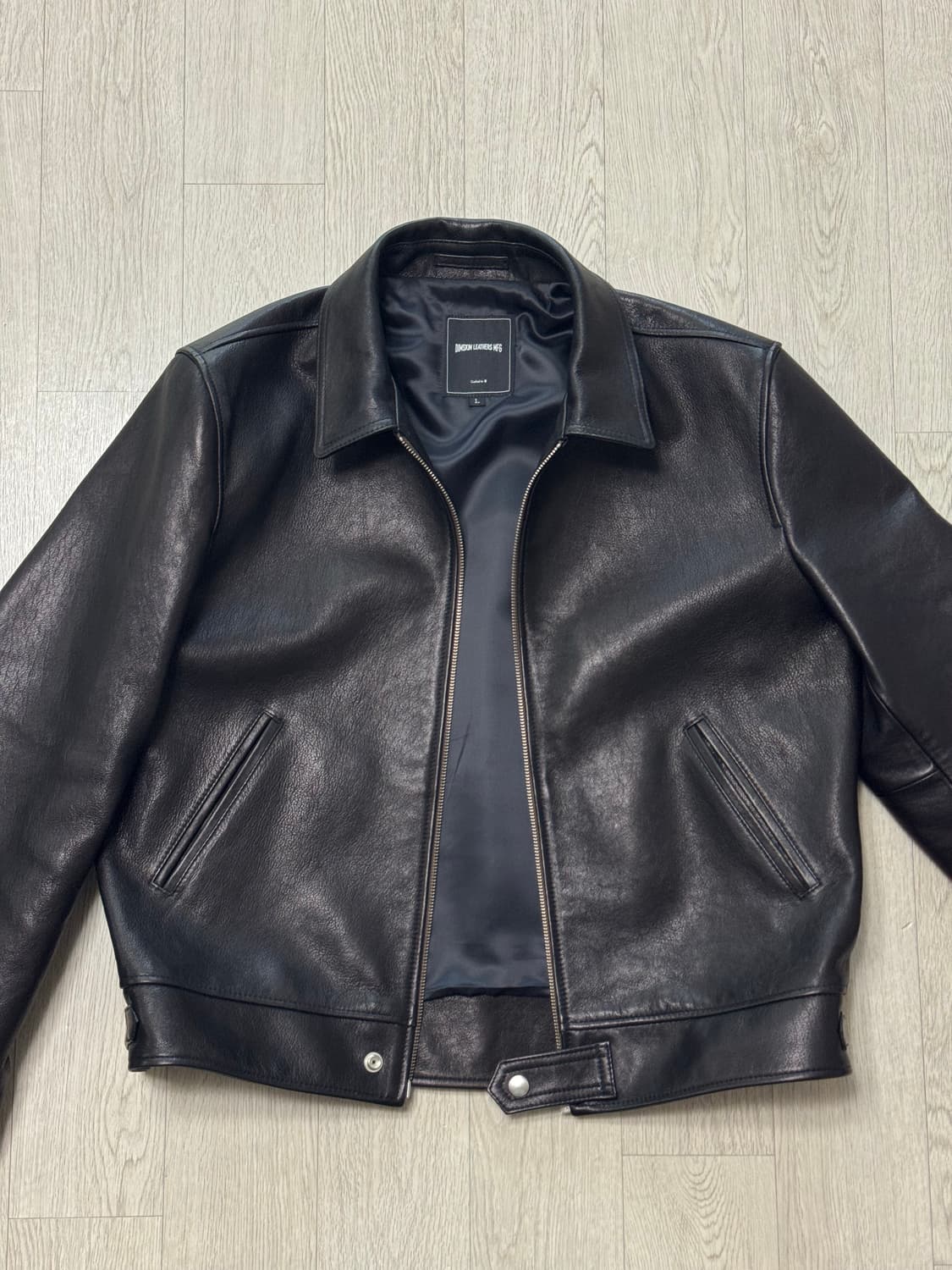 (딤스킨) Morris 베지 램스킨 가죽 자켓 L 상품이미지1