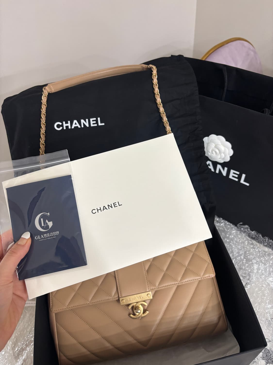 샤넬 트렌드cc탑핸들 플랩백 라지 상품이미지5