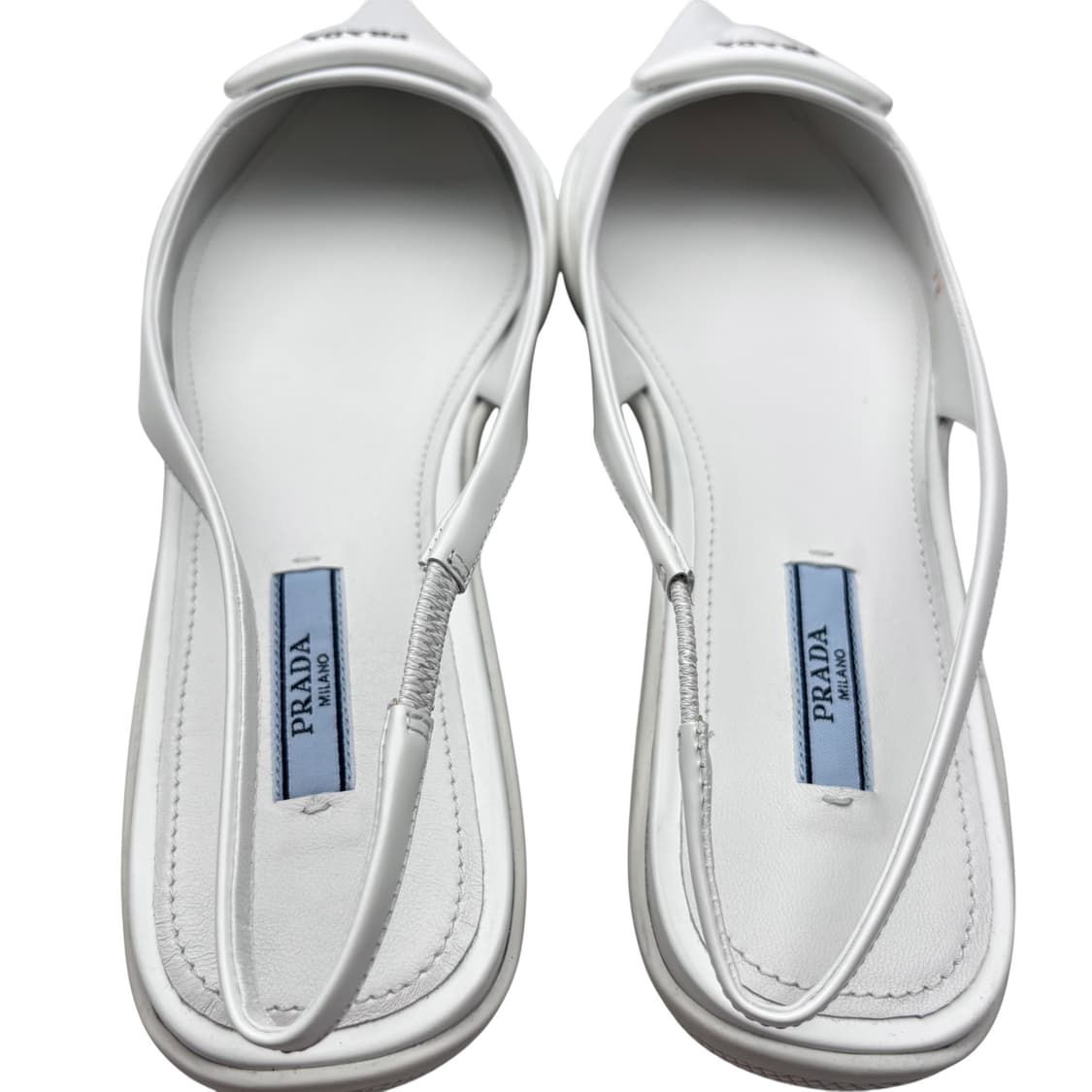 프라다 브러시드 발레리나 슬링백 삼각 로고 상품이미지5
