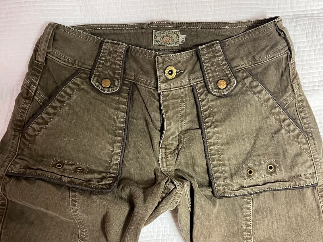 카키 브라운 로우라이즈  빈티지 부츠컷 상품이미지2