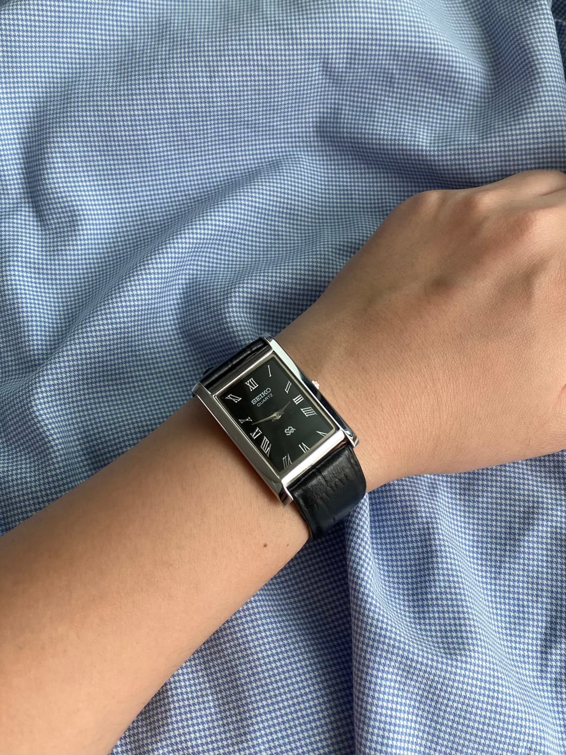 Seiko 세이코 탱크 쿼츠 블랙 상품이미지5