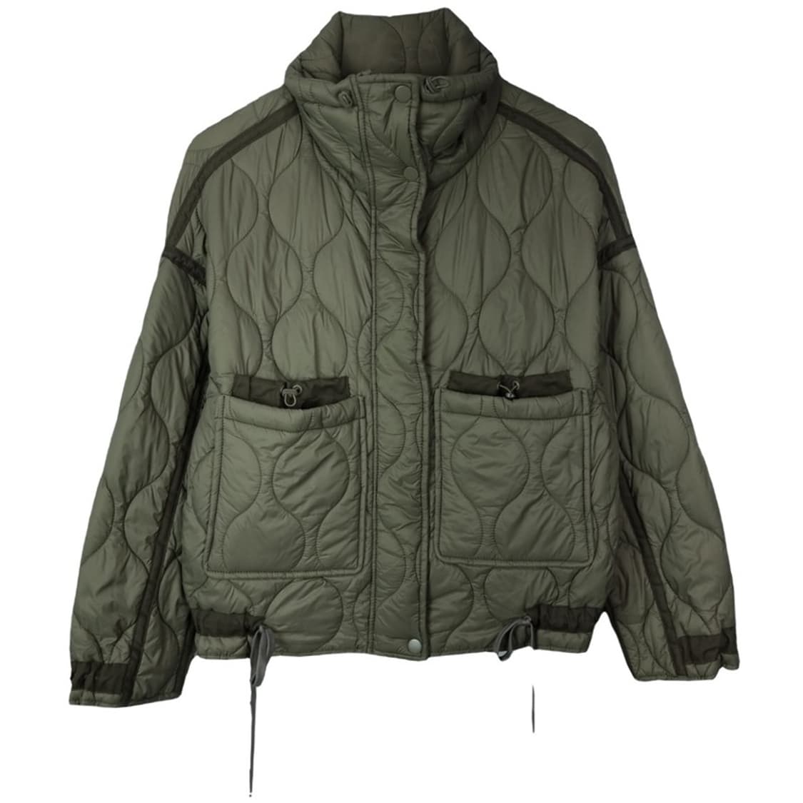 [자라] 라인 바인딩 오버핏 퀄팅 자켓 카키 M16364 상품이미지2