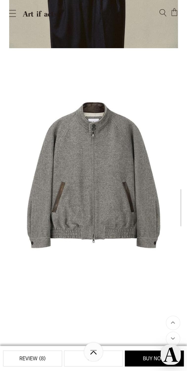 아트이프액츠 / 레더카라 캐시미어 해링턴  cliff / L 상품이미지4