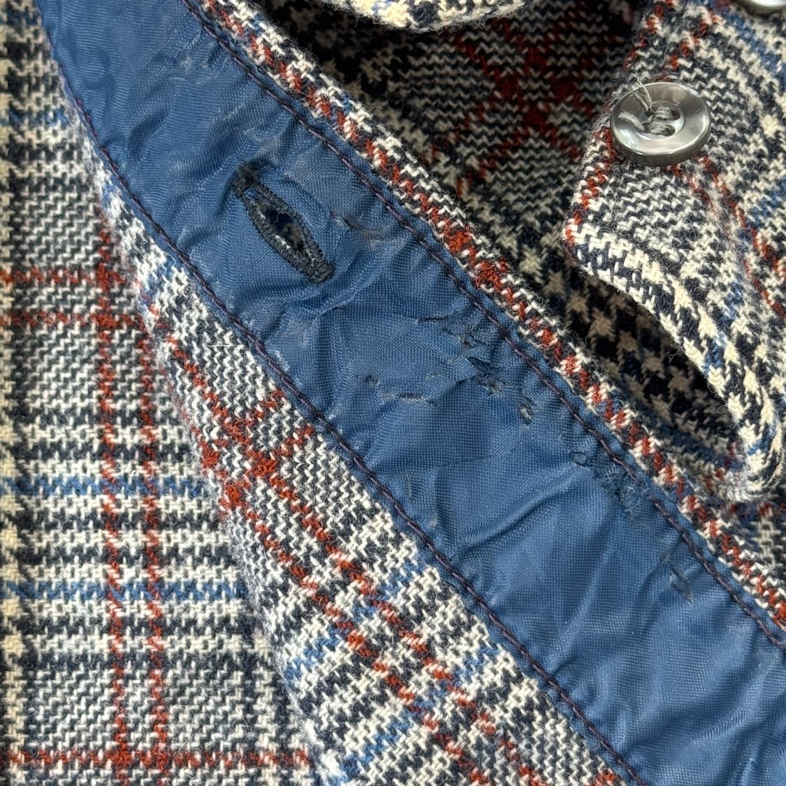 펜들턴 80s 배색 울 그레이 체크셔츠 L 상품이미지8