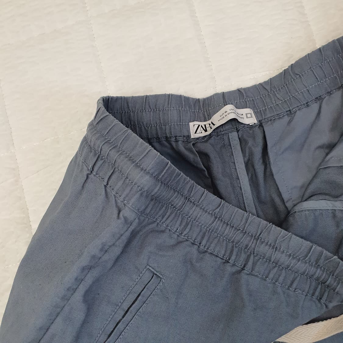 자라 밴딩 린넨 반바지 남자33~34 상품이미지2