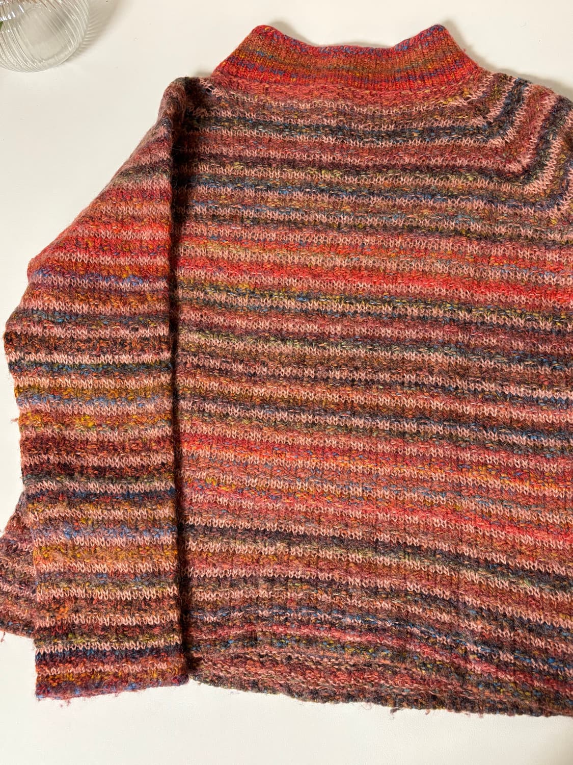 빈티지 레인보우 하이넥 니트 상품이미지2