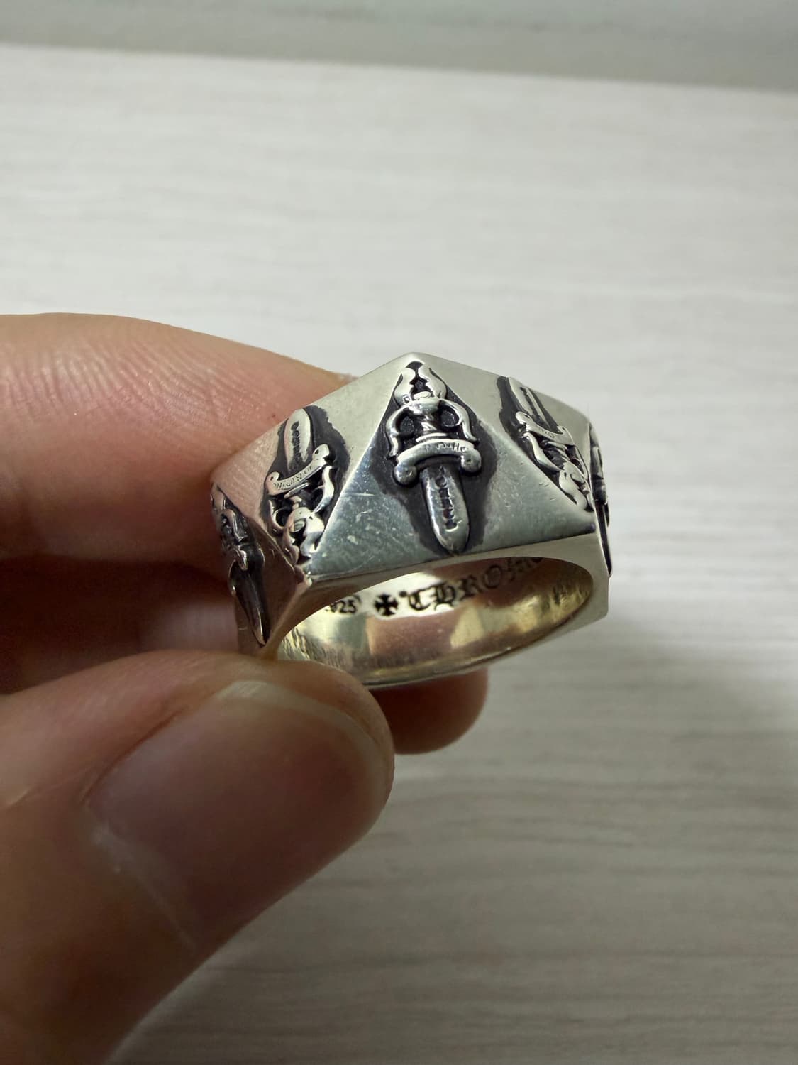 [us7.5] 크롬하츠 대거 펜타곤 링 상품이미지6