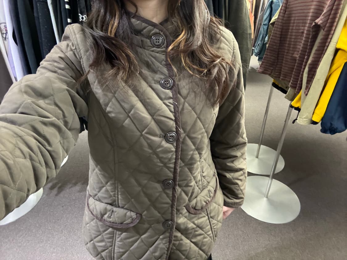 L)Japanese vintage 여성 퀼팅 야상 패딩 자켓 상품이미지3