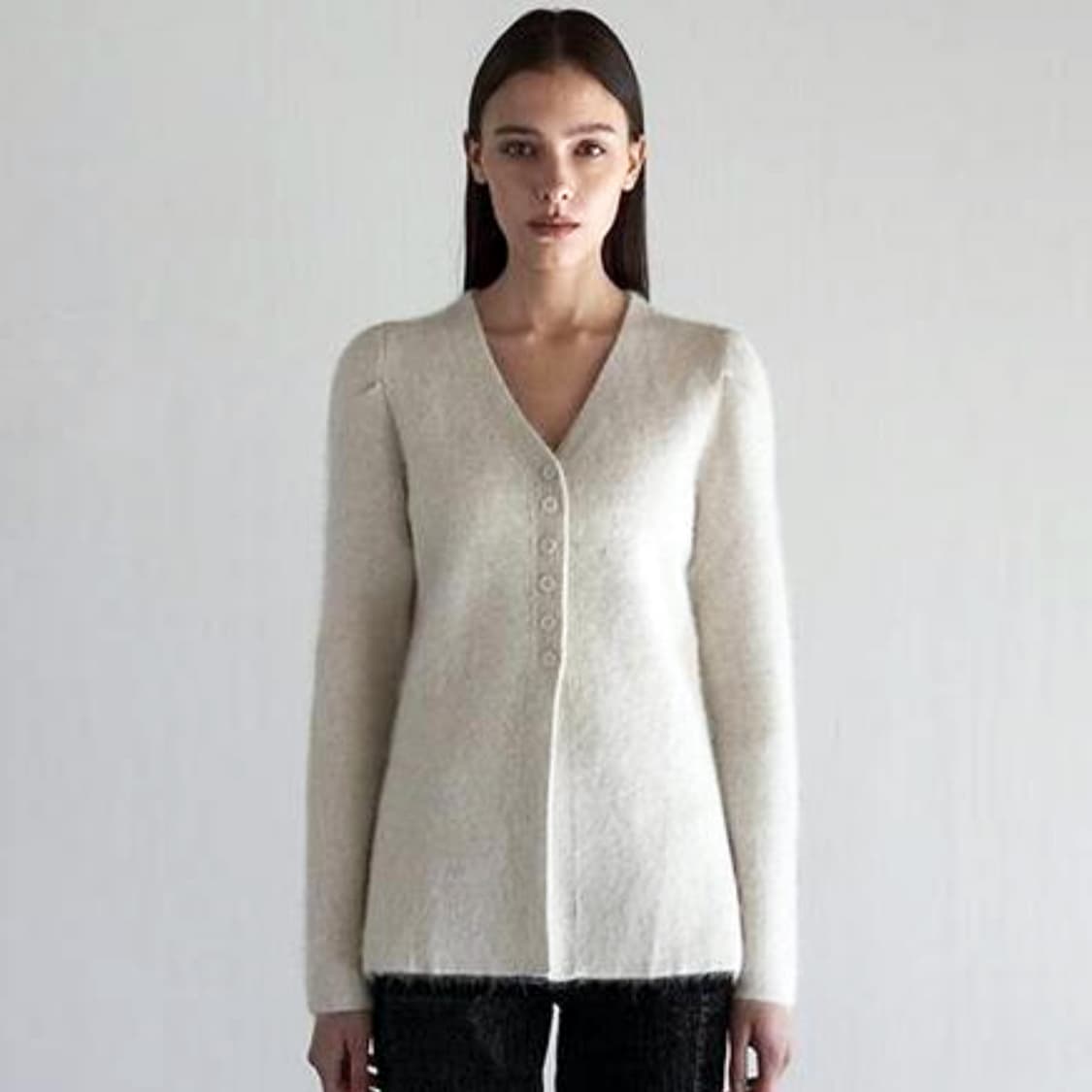 우이(OUIE) 울 라쿤 롱 벌룬 가디건 55-66 상품이미지3