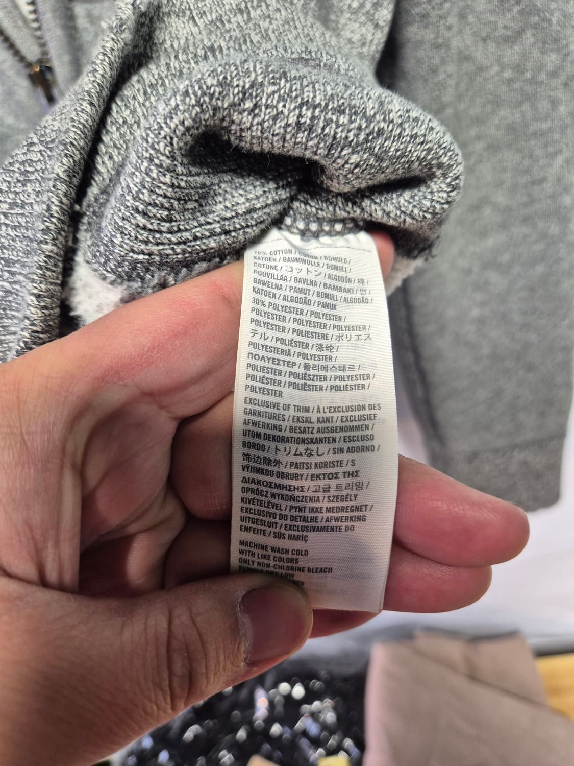 아베크롬비 Y2K 후드집업 그레이 S사이즈(상태S급) 상품이미지8