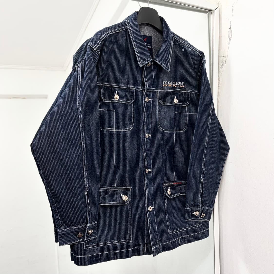 칼카니 히오리 데님 초어 코트 상품이미지4