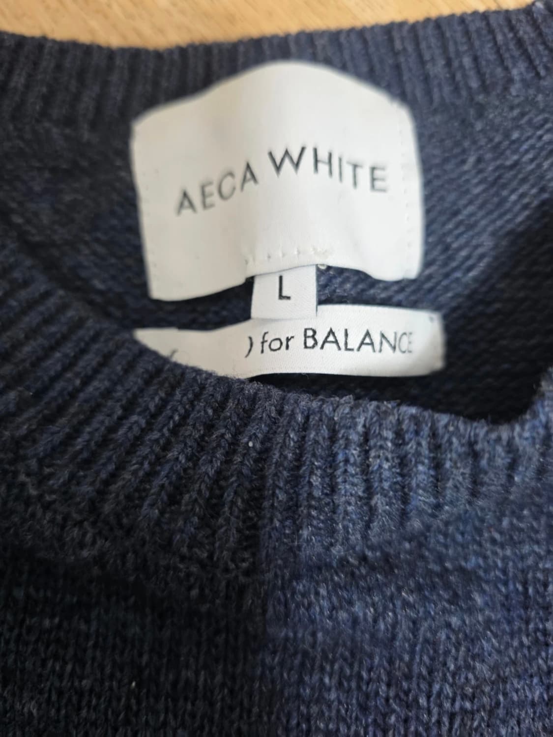 에이카화이트 빅로고 울니트 L 상품이미지3