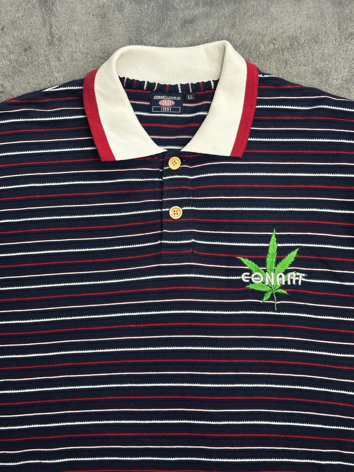 00s Conart Chronic 니트 반팔 셔츠 L  상품이미지3