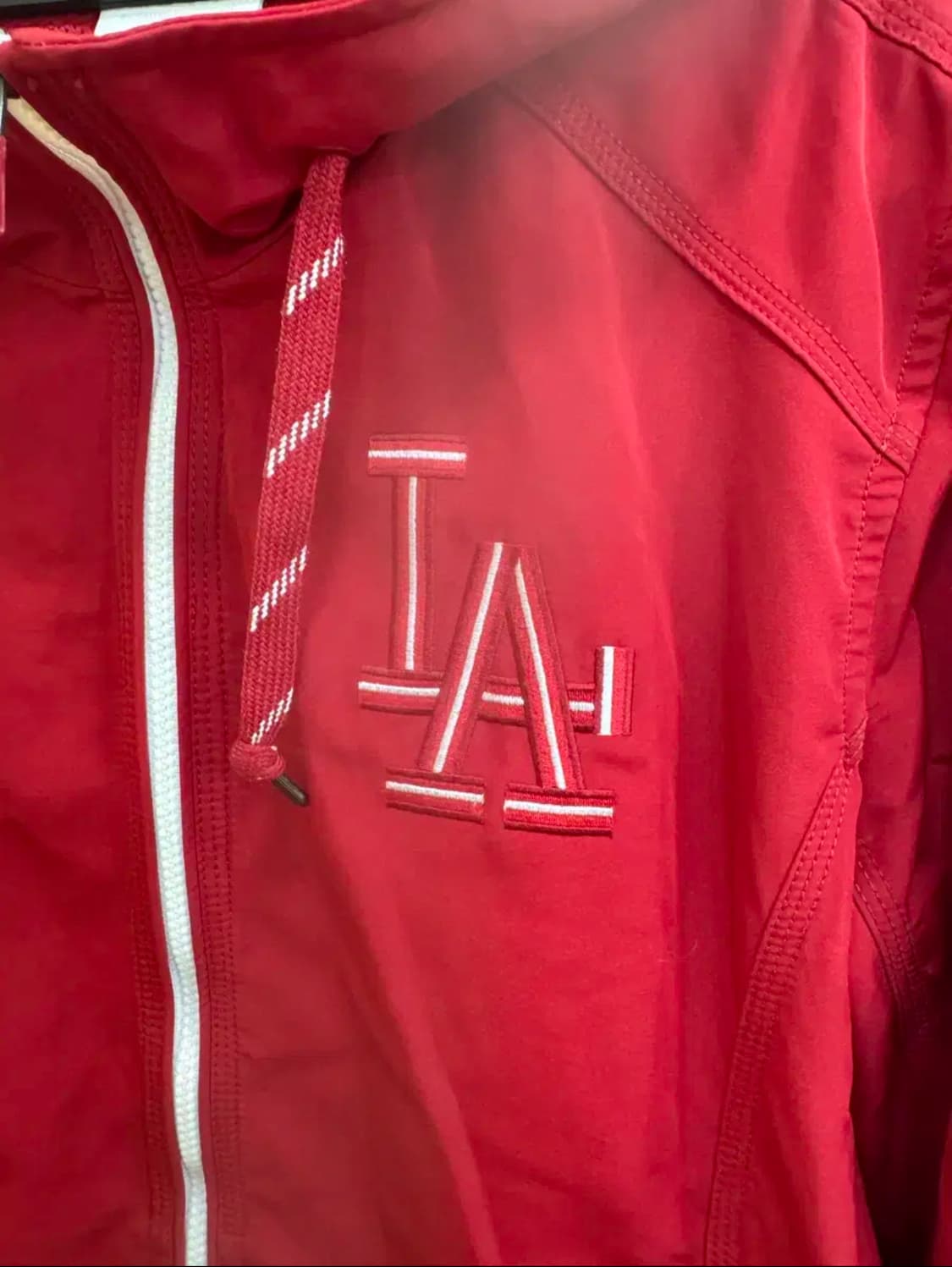 MLB LA 다저스 레드 후드 바람막이 점퍼 상품이미지4