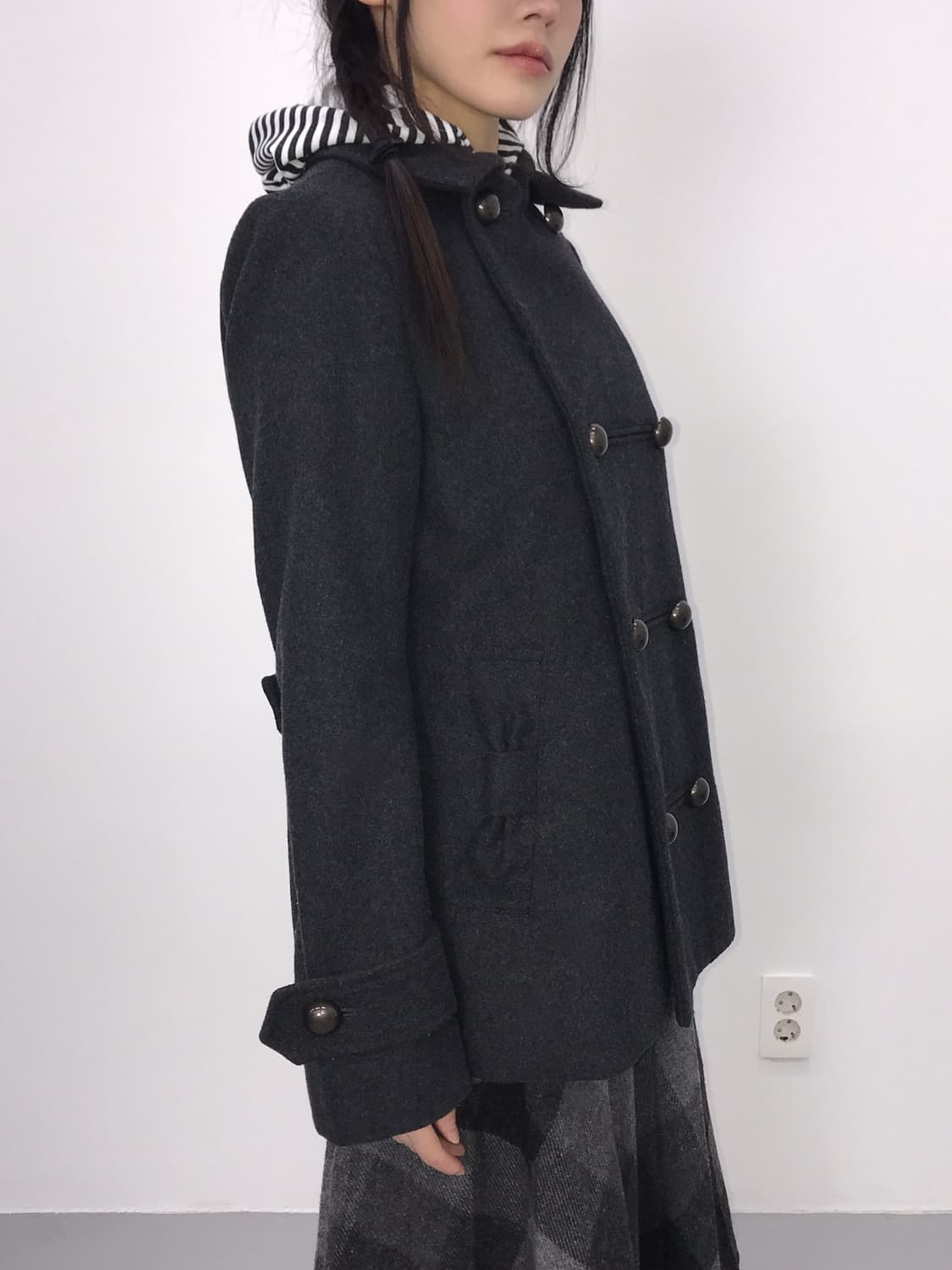 SUPER HAKKA Ribbon & Bell Button Coat 상품이미지3