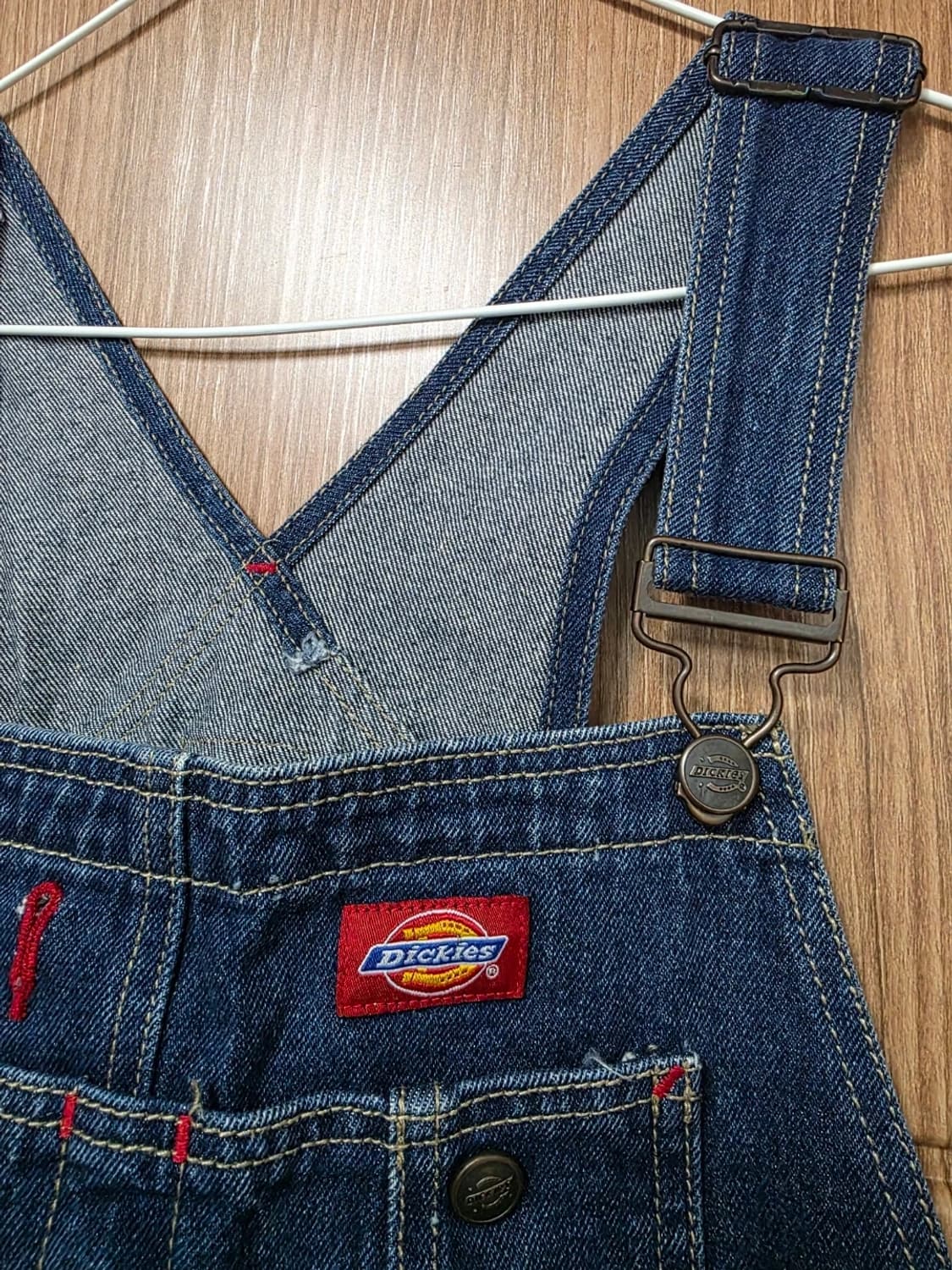 디키즈 멜빵 데님 스커트 오버롤 스커트 M 상품이미지2