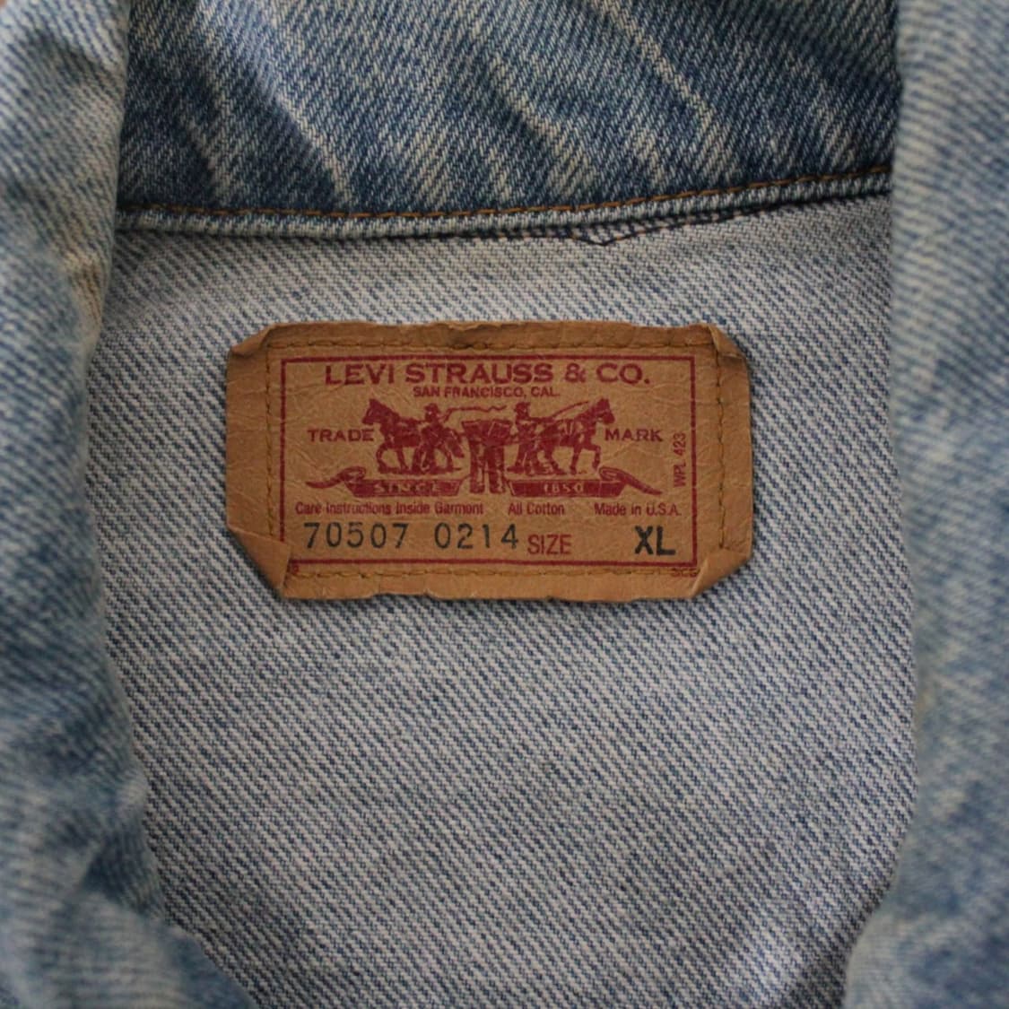 90s Levi’s 70507 USA 빅핏 트러커 데님자켓 L028 상품이미지5