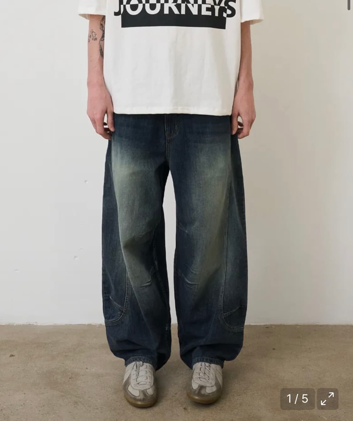 [2] 노운 커브드 데님 딥블루 상품이미지1