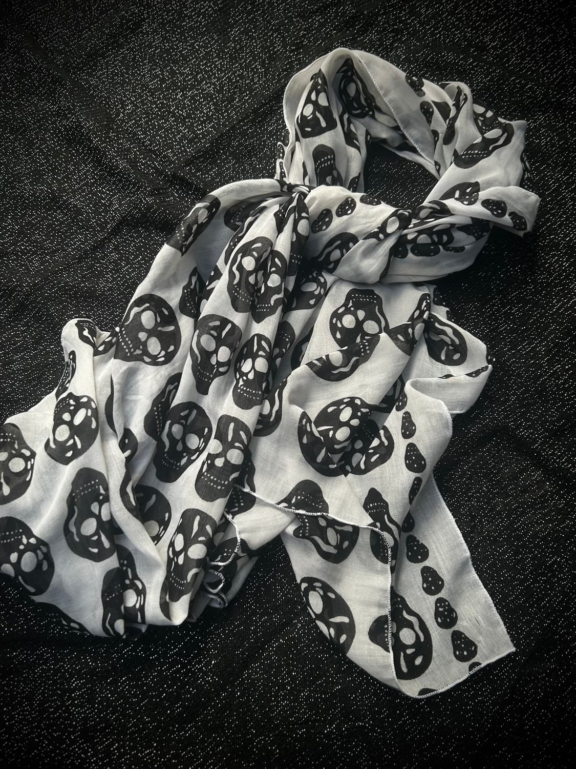 2000s JPN 펑크 스컬 스카프  상품이미지2