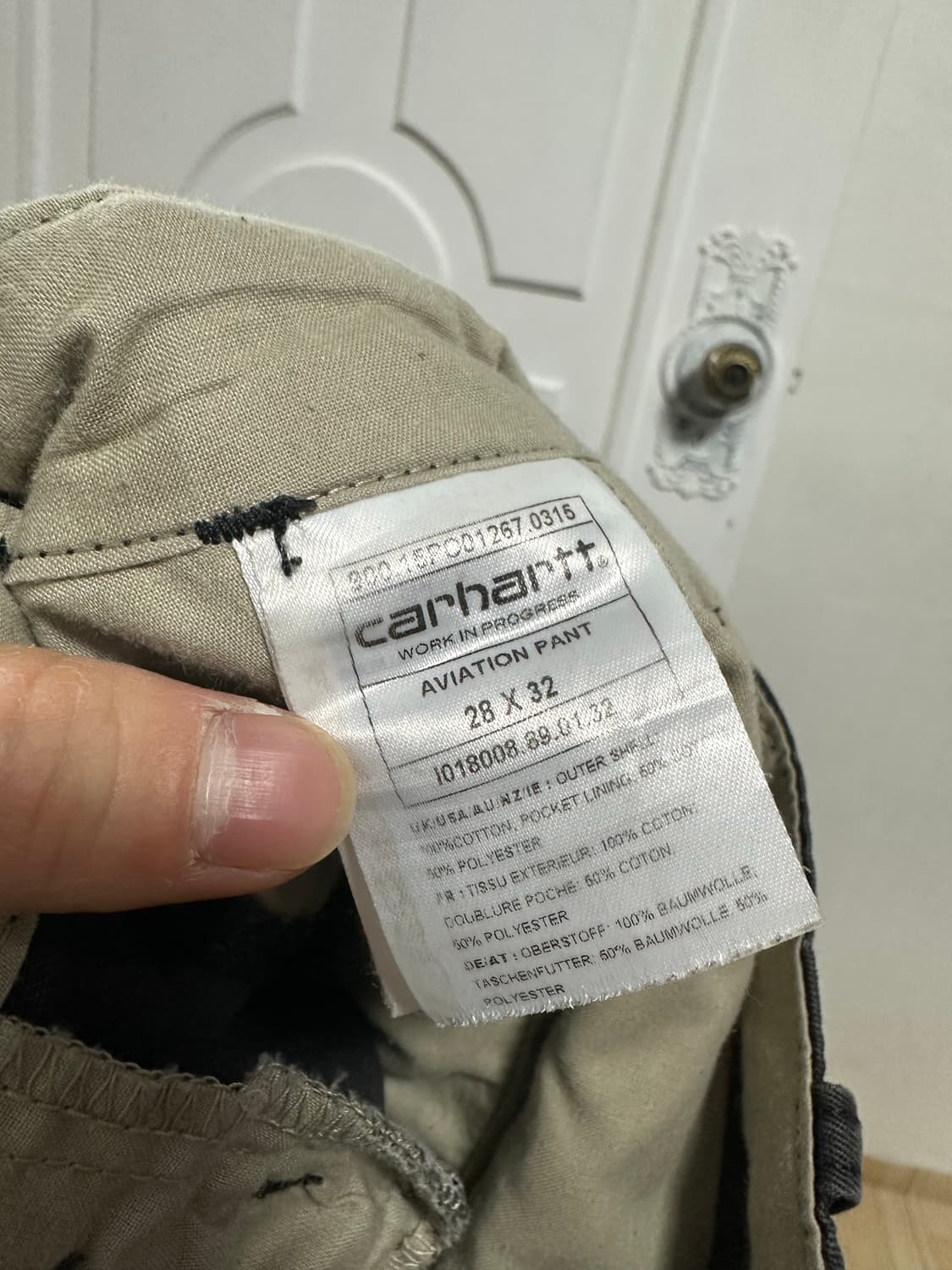 칼하트 WIP 에비에이션 팬츠 상품이미지4