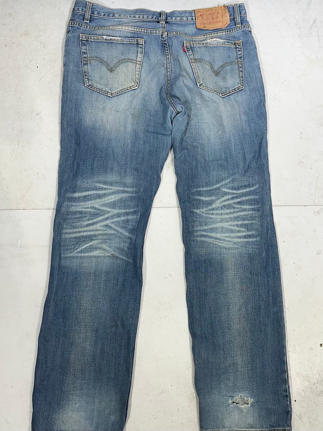 리바이스 501 연청 와이드 데님 팬츠  상품이미지5