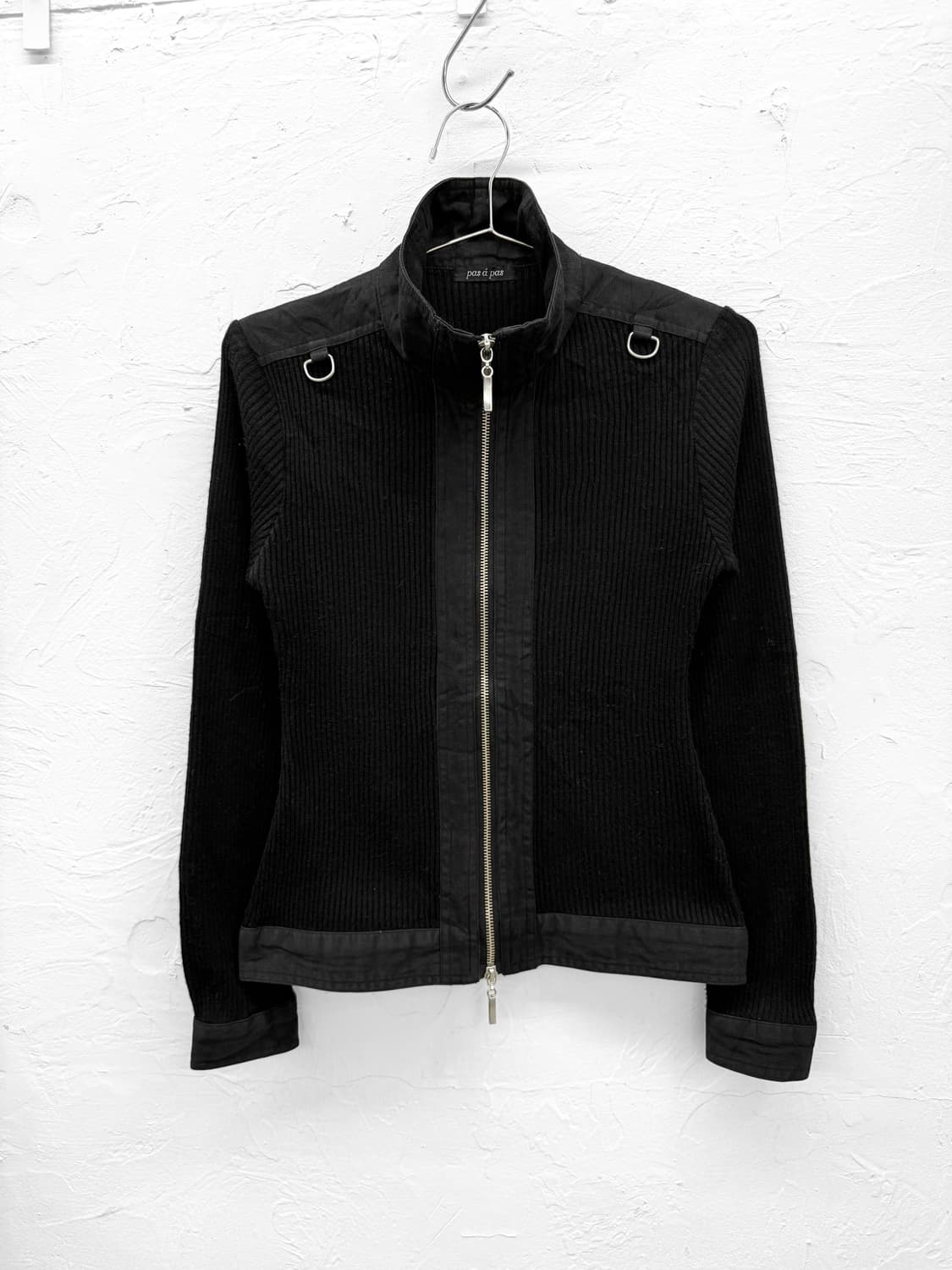 pas a pas 하이넥 투웨이 니트집업 상품이미지1