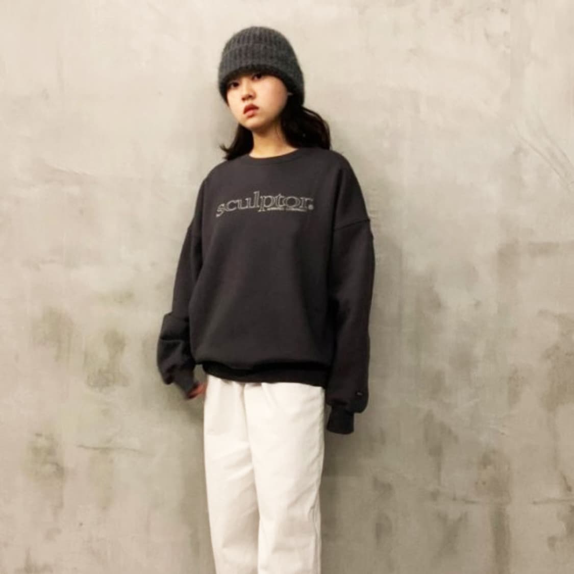 스컬프터(sculptor) 레트로 스웻셔츠 프리사이즈 상품이미지1
