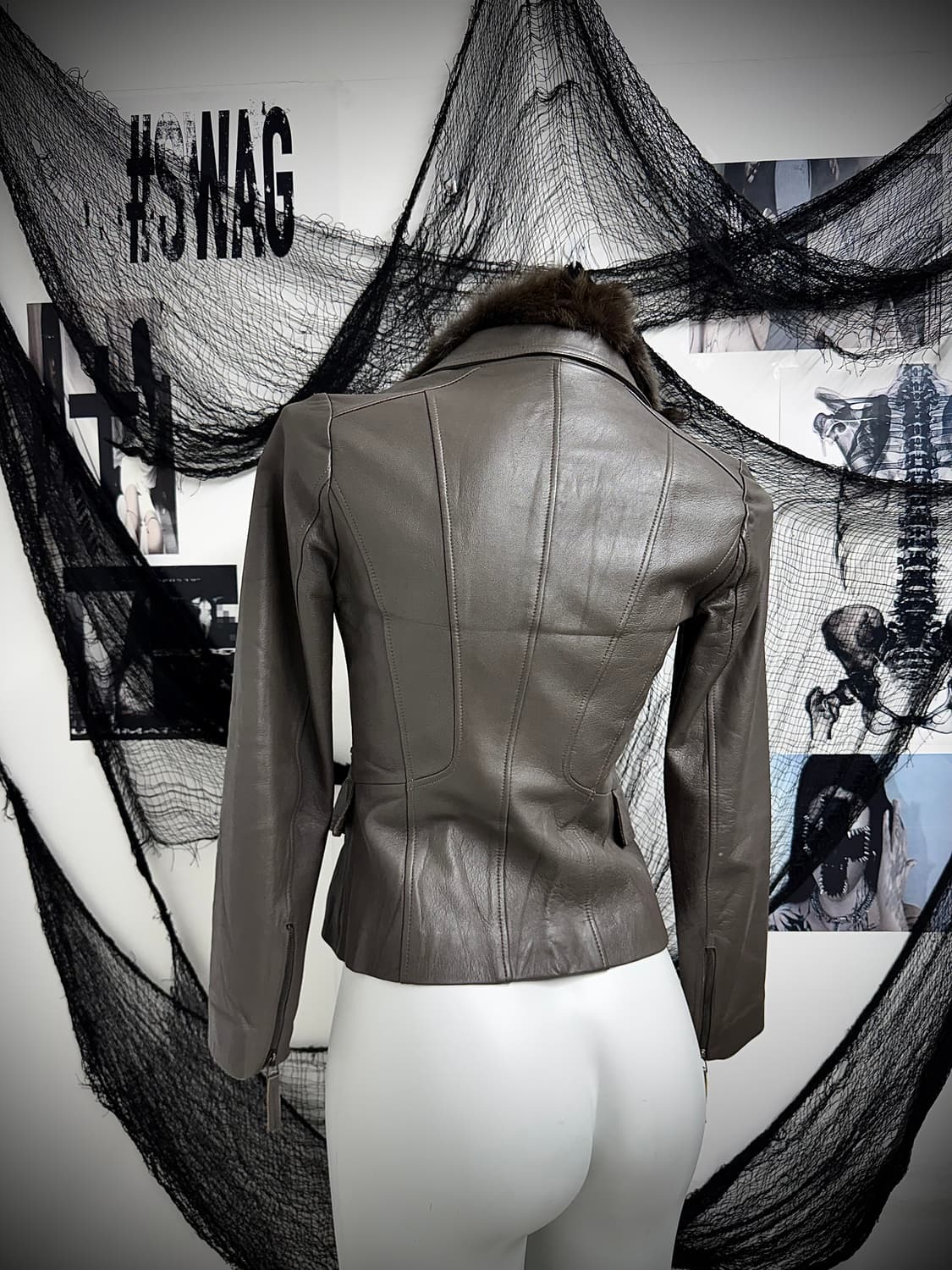 00s fur leather jacket 상품이미지5