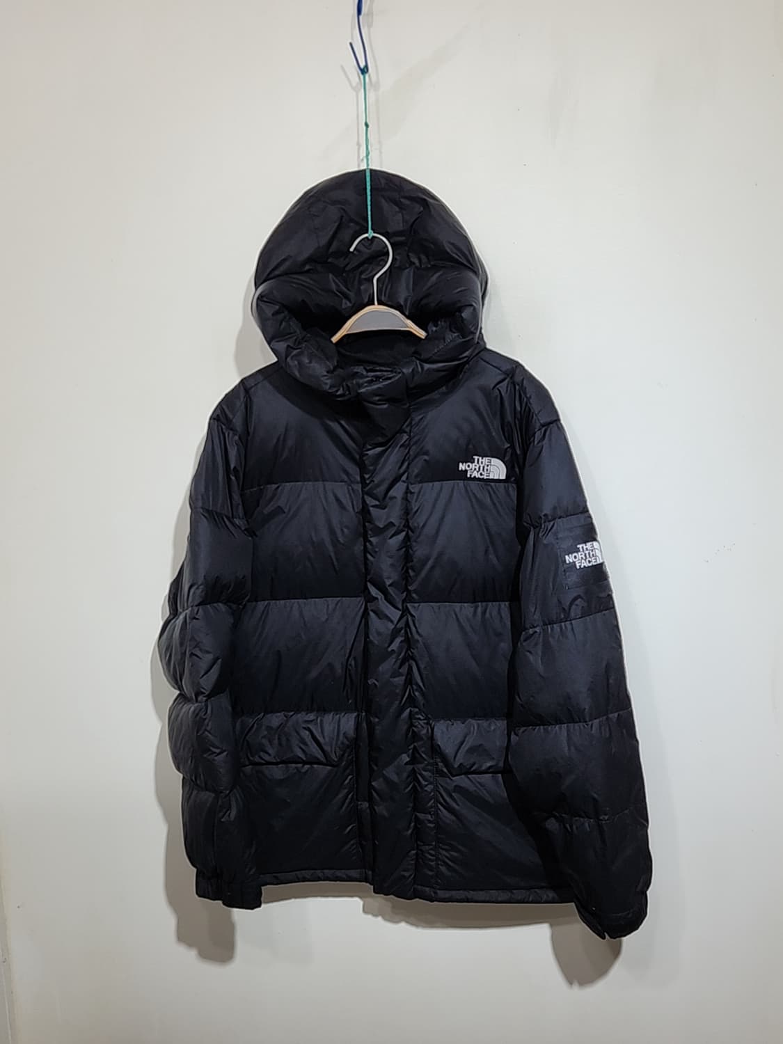 (XL) 노스페이스 거위털 패딩점퍼 블랙 구스다운 후드자켓  상품이미지1