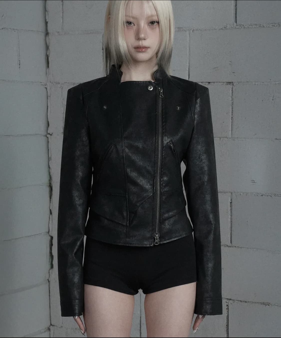 에트오소메 슬림 컷라인 레이싱 자켓 상품이미지1