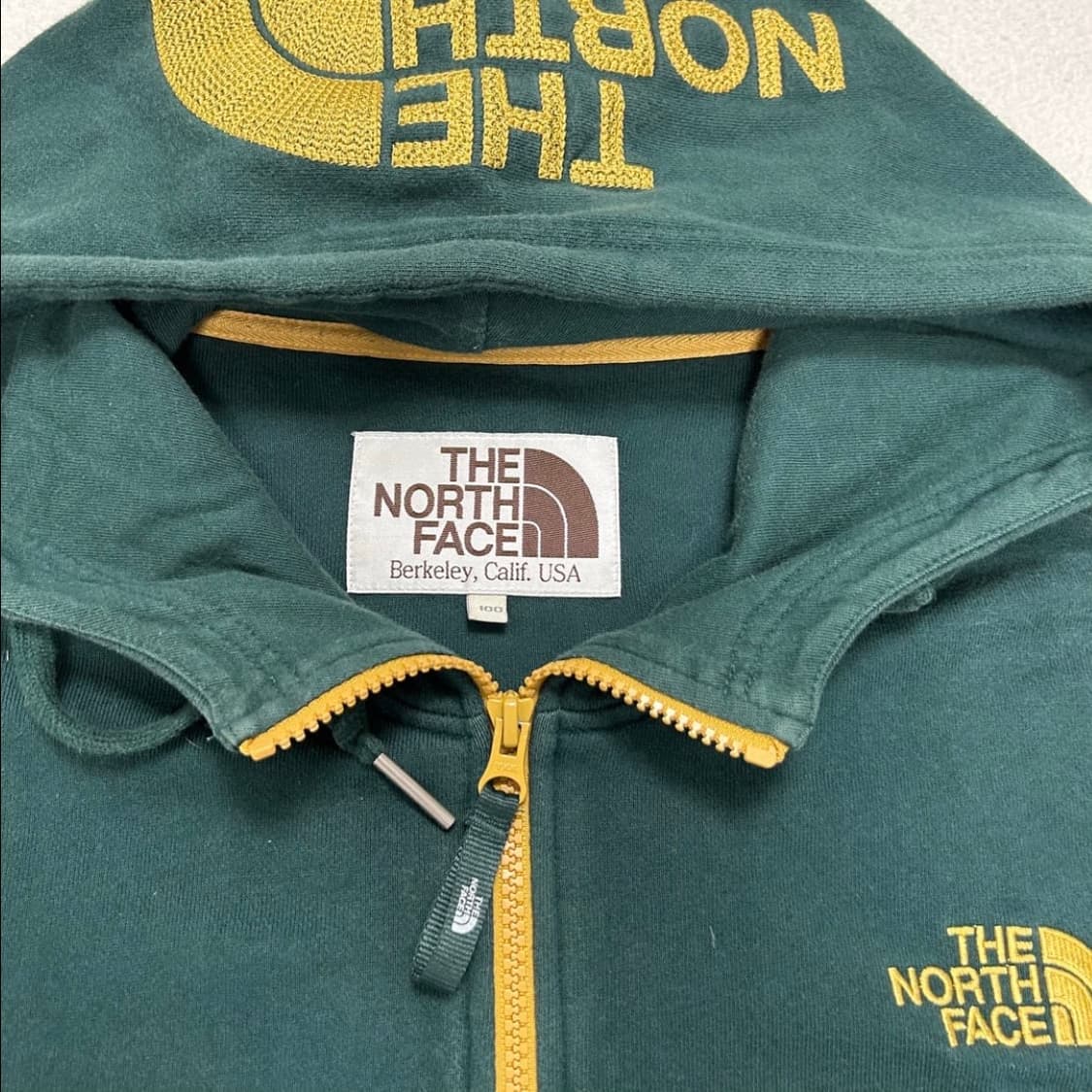 The North Face green hood zip-up 상품이미지6