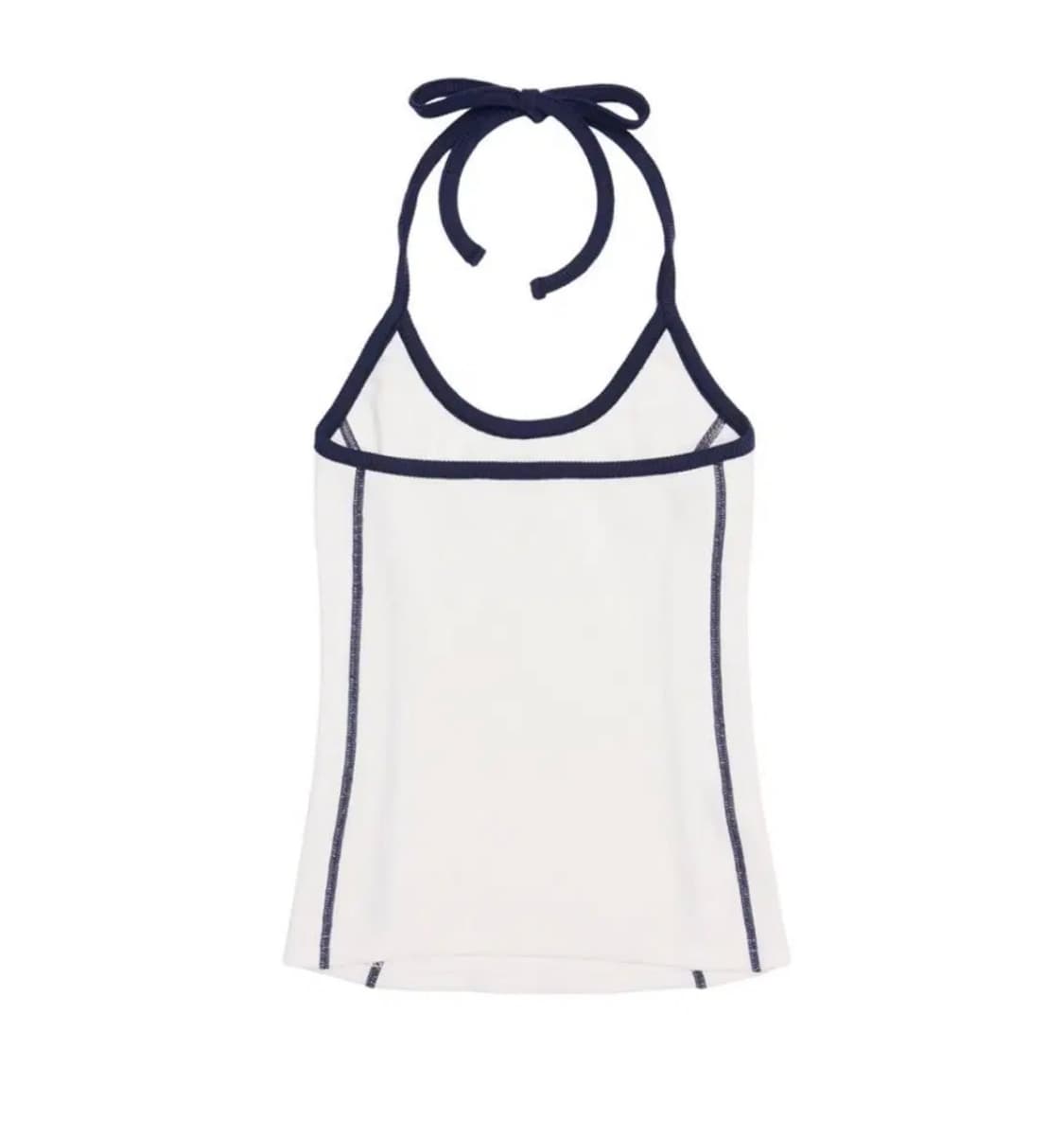 스컬프터(SCULPTOR) 클래식 로고 홀터넥 탑 화이트 상품이미지3