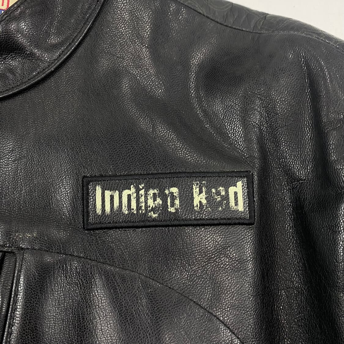 빈티지 인디고 레드 소가죽 레더 자켓 (105) 상품이미지5