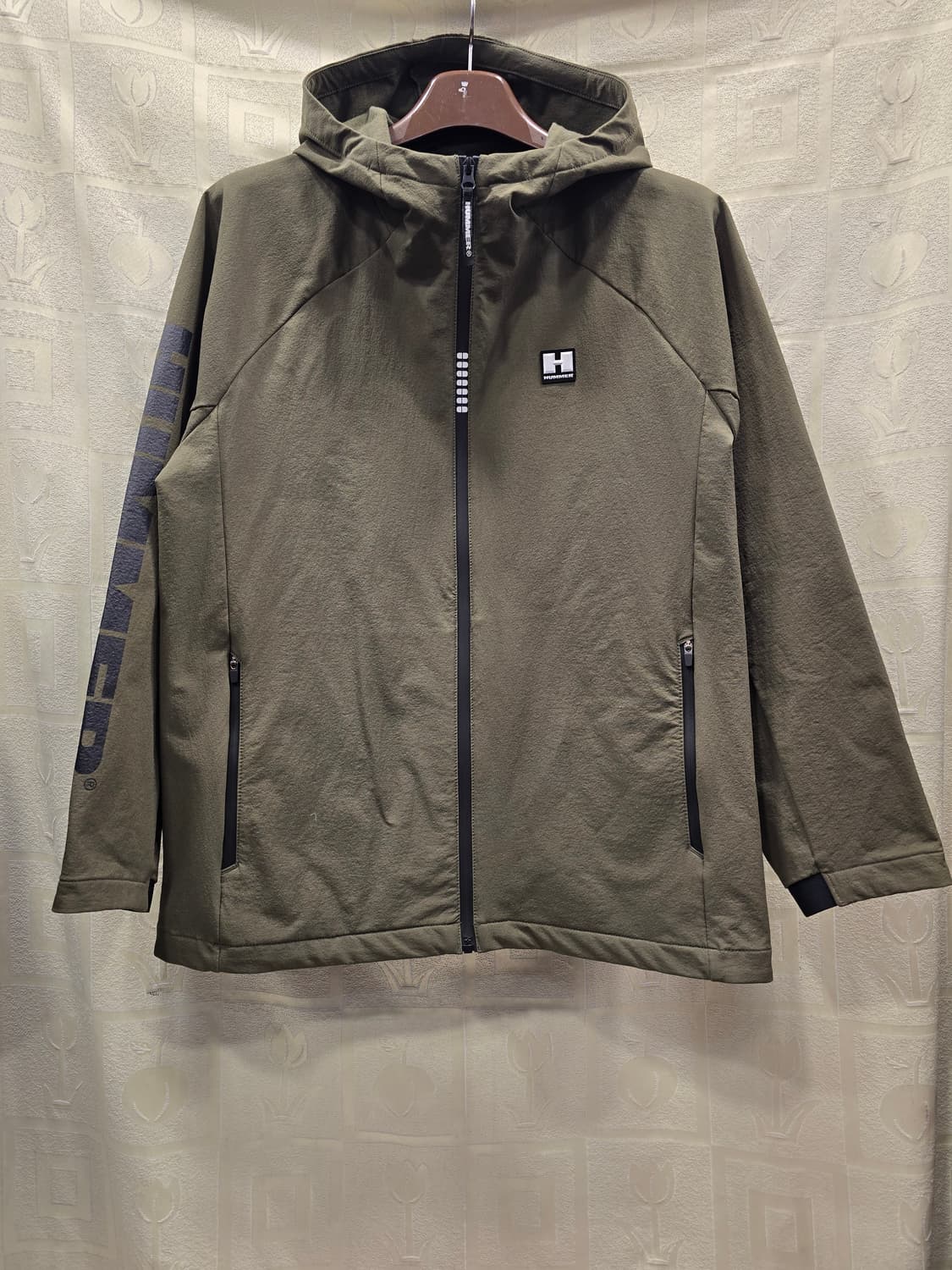 험머 남성 기모 후드 자켓 바람막이 카키 105~110 상품이미지1