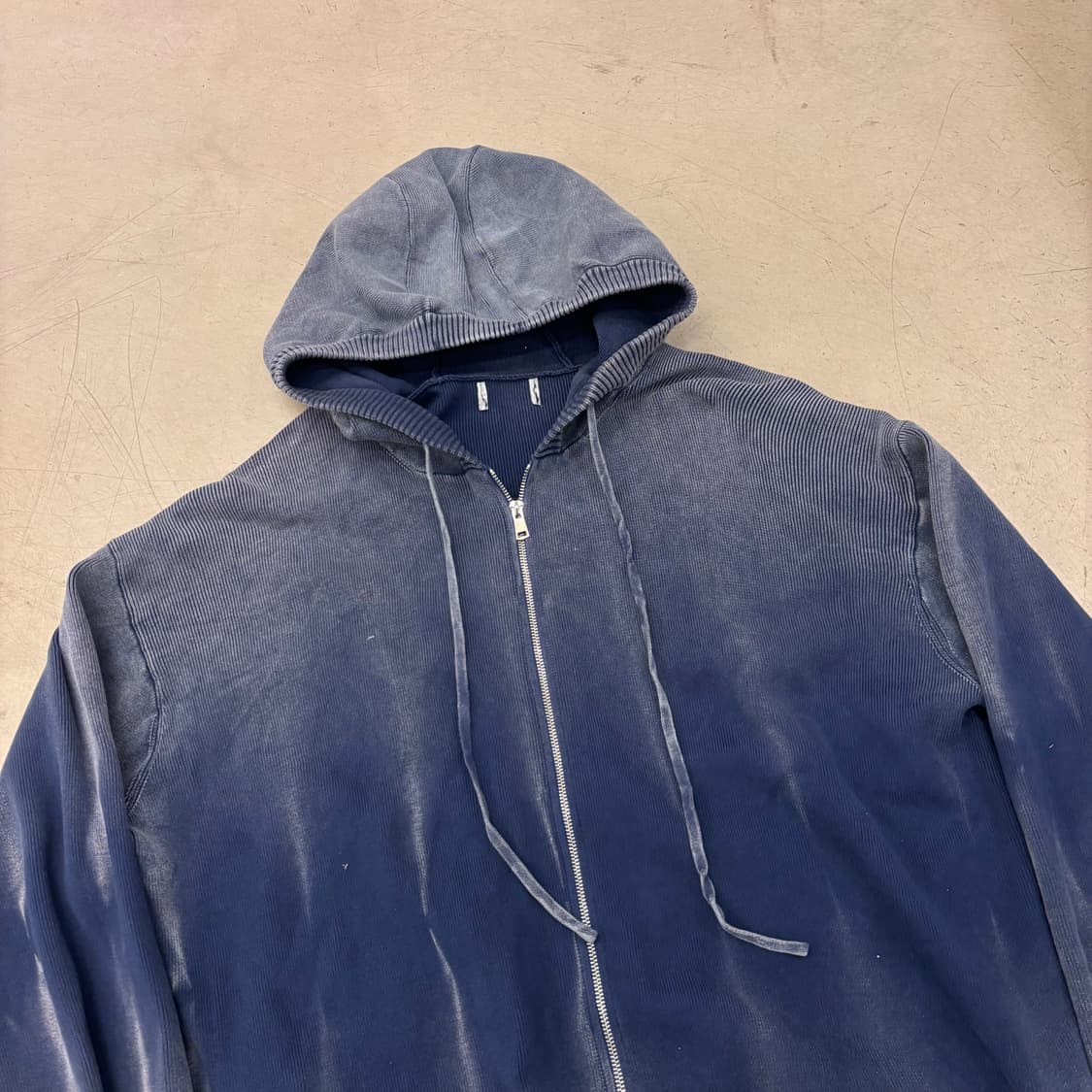 빈티지 블루 워싱 후드집업 상품이미지2