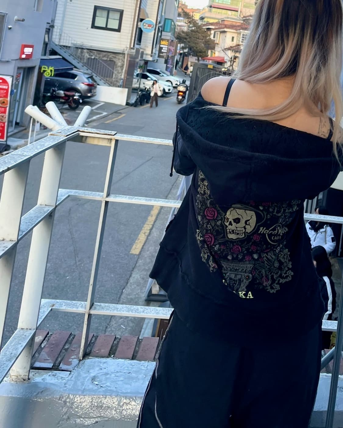 하드락카페 오사카 펑크 락 후드집업 상품이미지4