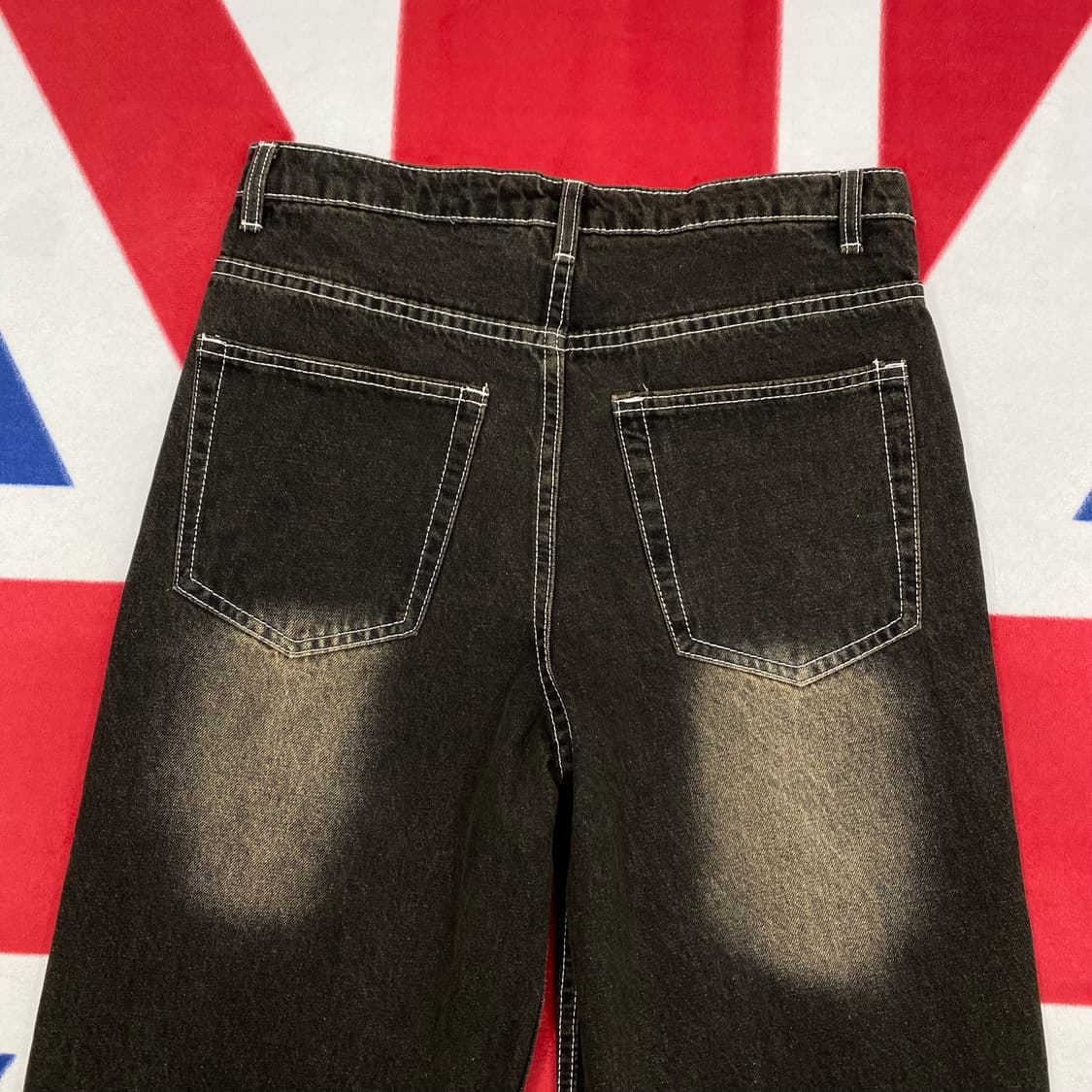 트릴리온 와이드 흑청데님팬츠 L 상품이미지4