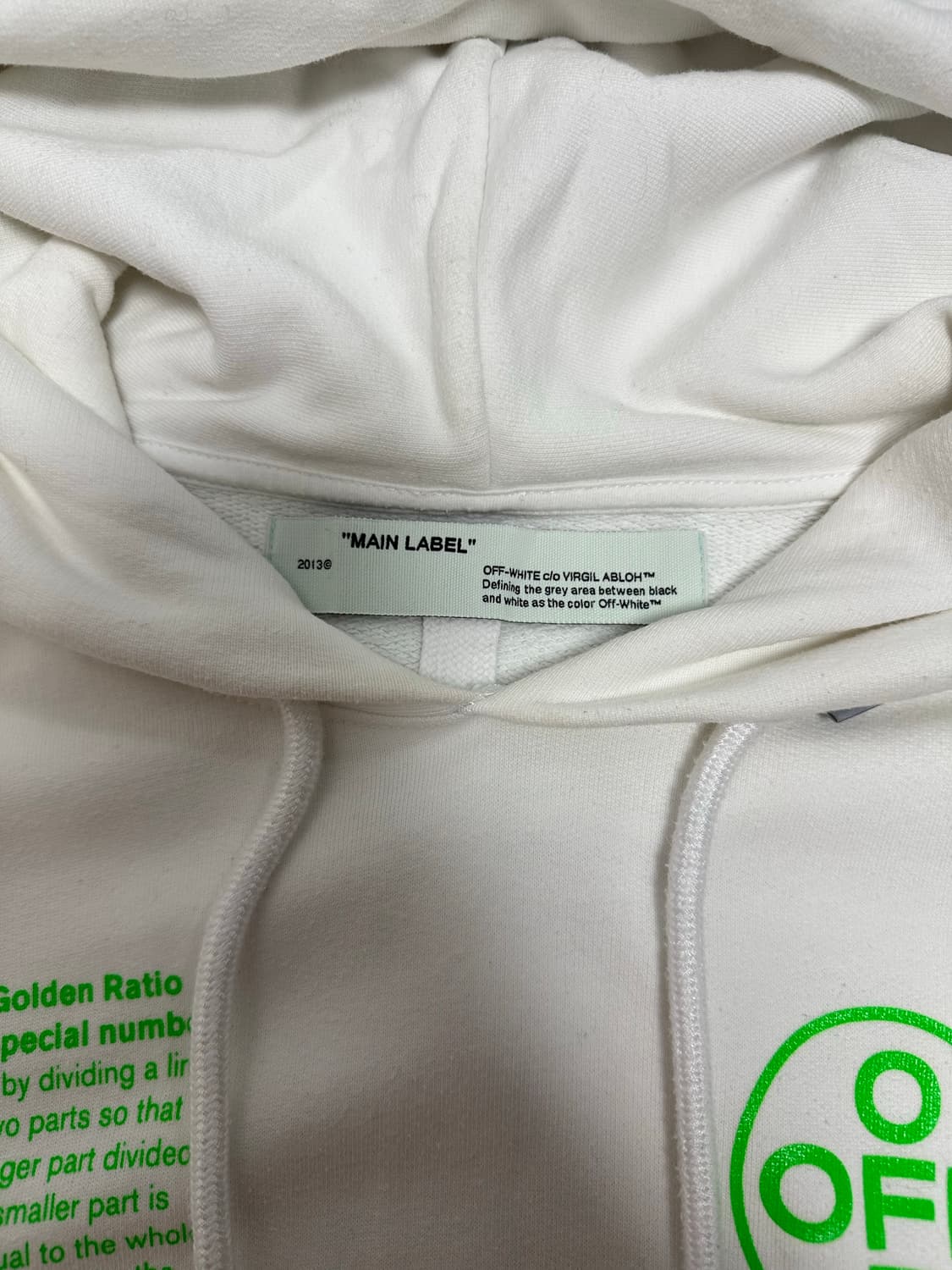 [네고 가능] XL 오프화이트 아치셰이프 후드티 화이트 상품이미지3